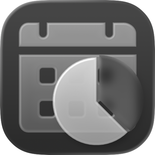 MonthBar App Icon — Clear Dark