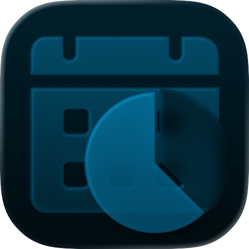 MonthBar App Icon — Tinted Dark Blue