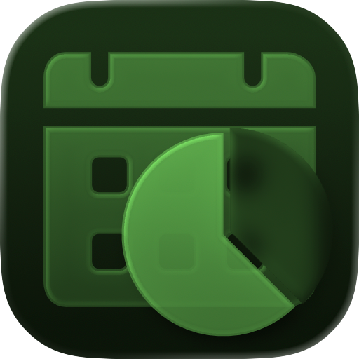 MonthBar App Icon — Tinted Dark Green